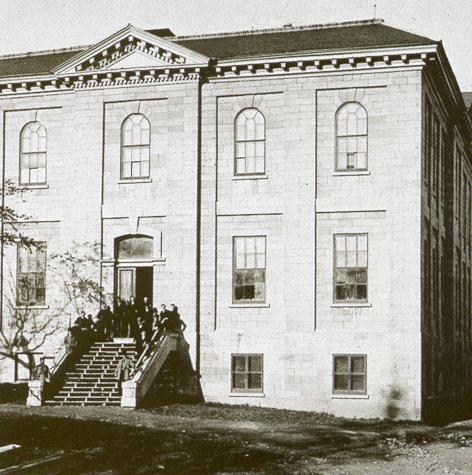 the First Medical Building on campus